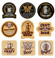 vintage beer bottle labels vector image
