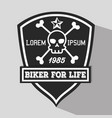 biker culture for life badge and patch vector image