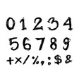 set doodle number sketch style figures vector image