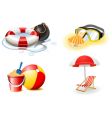vacation and travel icons vector image vector image