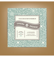 wedding card green vector image