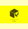 yellow black y letter alphabet letter logo icon vector image vector image