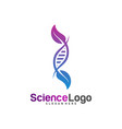 dna with leaf logo design concept creative vector image