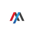 m letter logo template vector image vector image