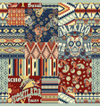 mexican style traditional fabric patchwork vector image