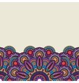 ornate indian hand drawn border vector image vector image