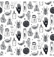 seamless pattern with hand drawn mystical vector image vector image