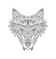 wolf head celtic style t-shirt typography design vector image
