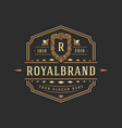 luxury logo template object for logotype vector image vector image