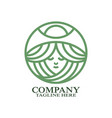 modern woman in a hat logo vector image