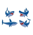 shark character set vector image