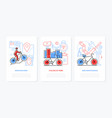 cycling and riding a bike - line design style vector image