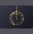 realistic golden clock vector image