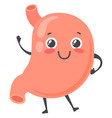 smiling stomach character kawaii cartoon vector image