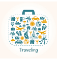 travel holiday suitcase vector image