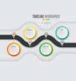 navigation map infographic 4 steps timeline vector image