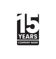 15th year anniversary emblem logo design vector image