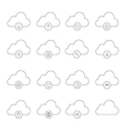clouds icons vector image vector image