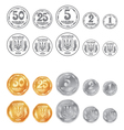 coins ukrainian vector image
