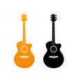 golden icon of acoustic guitar vector image