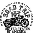 vintage motorcycle t-shirt graphic vector image