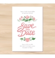 wedding invitation with watercolor flowers vector image vector image