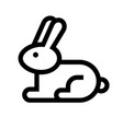cute sitting rabbit icon or zodiac sign vector image