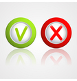 yes and no buttons vector image vector image