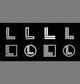 capital letter l modern set for monograms logos vector image vector image