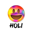 colorful smiley emoticon indian festival holi vector image