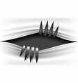 hole with dark hands background vector image