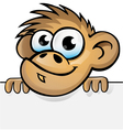 monkey with background vector image vector image