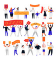 protesting people set vector image vector image