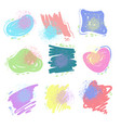set various colorful shapes abstract vector image