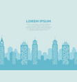 city landscape background - poster with downtown vector image