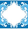 frame with aqua design vector image vector image