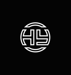 Hy logo monogram with emblem shape combination Vector Image