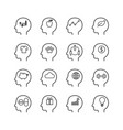 mind map head infographic template flat line vector image vector image