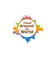 travel around the world logo vector image