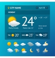 weather widget for smartphone vector image vector image