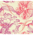 seamless floral pattern with orchid vector image