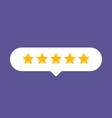 5 of star rating icon vector image vector image