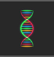 dna spiral logo deoxyribonucleic acid genetic vector image