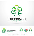abstract tree logo template vector image