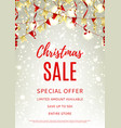 christmas sale flyer template vector image vector image