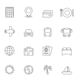 travel outline icons vector image vector image