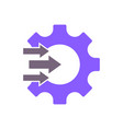 workflow process icon in flat style gear cog vector image