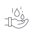hand washing icon linear isolated vector image vector image