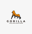 logo gorilla mascot cartoon vector image