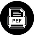 pef file document icon vector image vector image